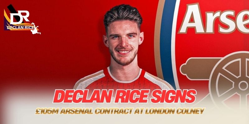 Declan Rice signs £105m Arsenal contract at London Colney